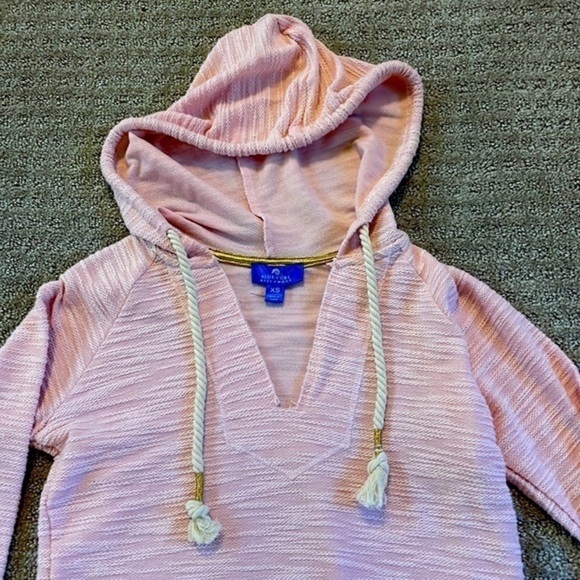 Blue Curl Beachwear Pink Hoodie Swim Coverup - Picture 2 of 5